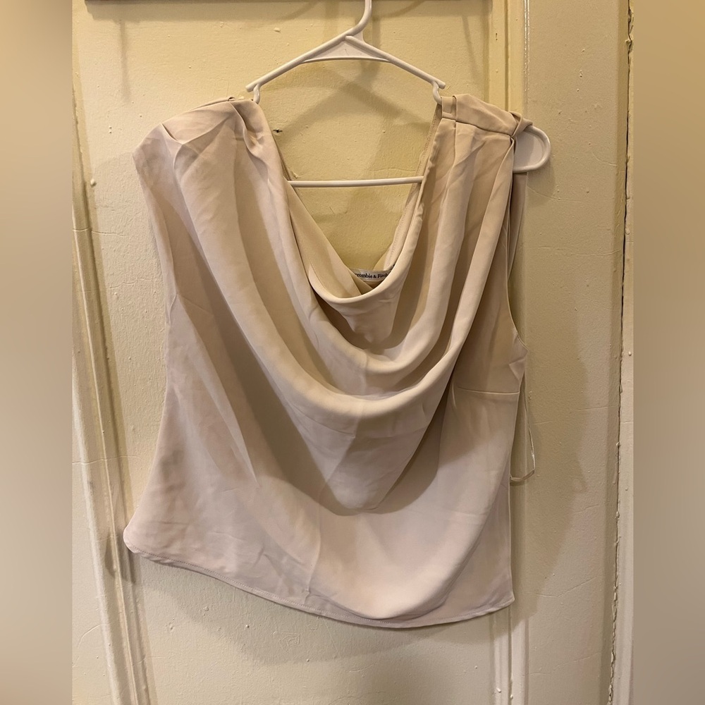 Asymmetrical Satin Top - Abercrombie